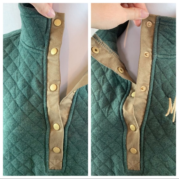 Marley Lilly monogram MLS quilted tunic sweatshirt NWT - Picture 8 of 16